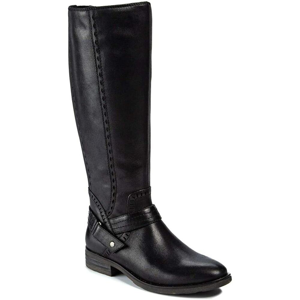 Baretraps Women Block Heel Knee High Riding Boots Abram Size US 5.5M Black